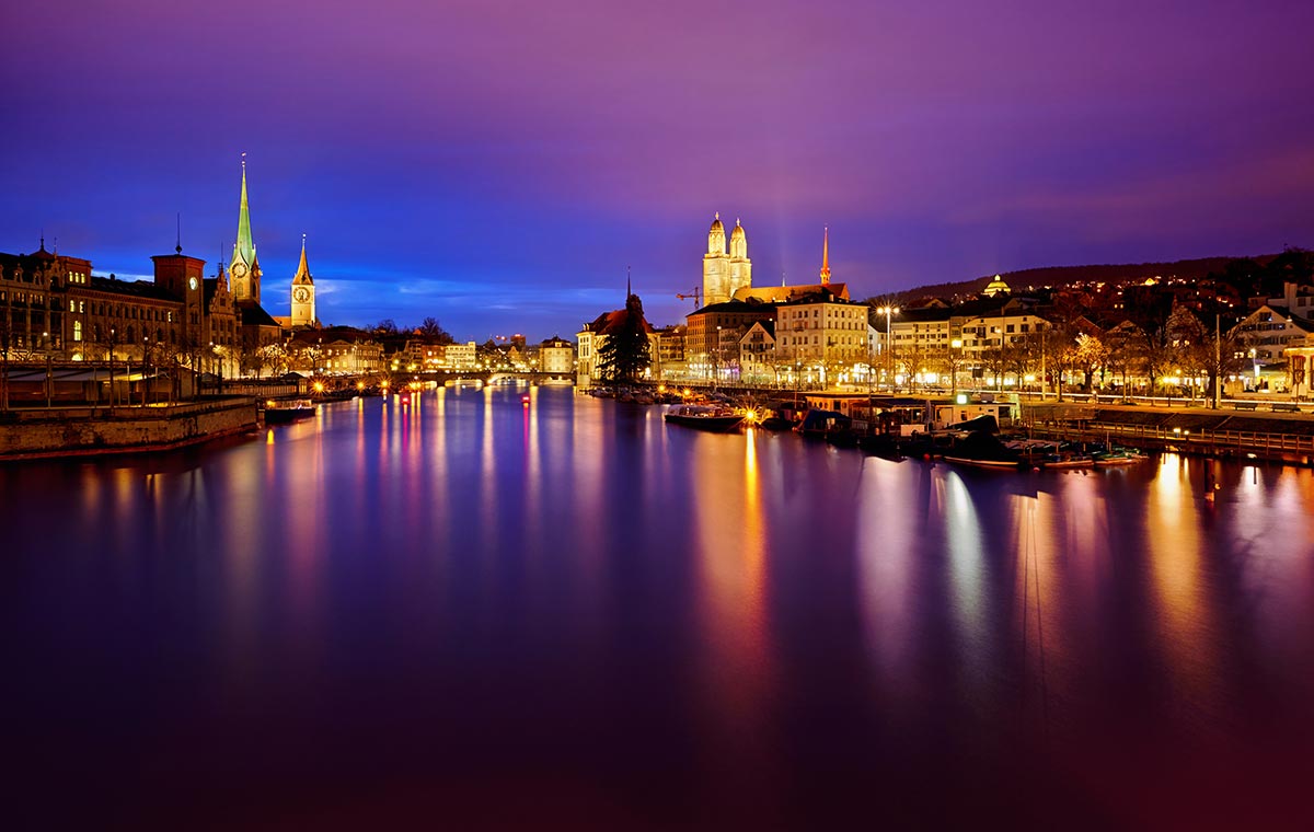 Take last minute flights to Zurich for a peek at the city from the peak of Lindenhof Hill. - IFlyFirstClass